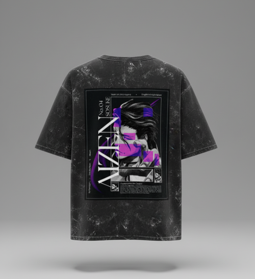 WRN - Aizen Unisex Acid Washed Oversized Tee