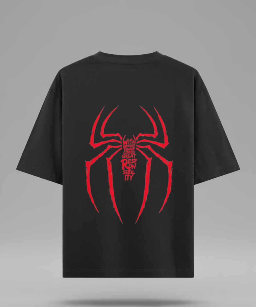 WRN Spiderman Oversized Tee - We Rule Now Premium Marvel Streetwear India