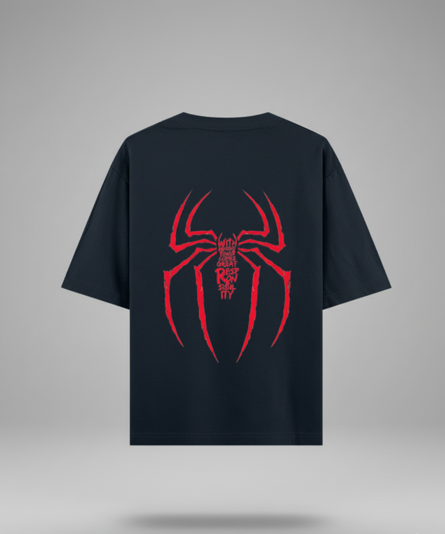 WRN Spiderman Oversized Tee - We Rule Now Premium Marvel Streetwear India